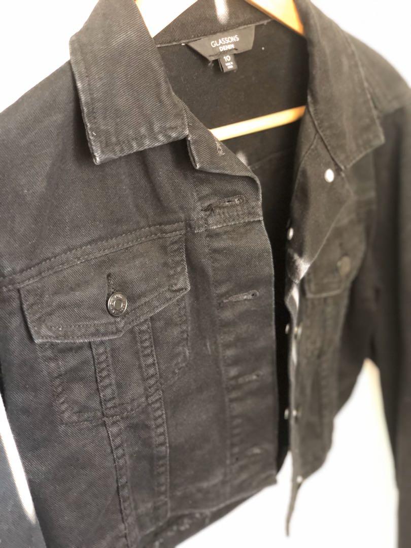 glassons black denim jacket