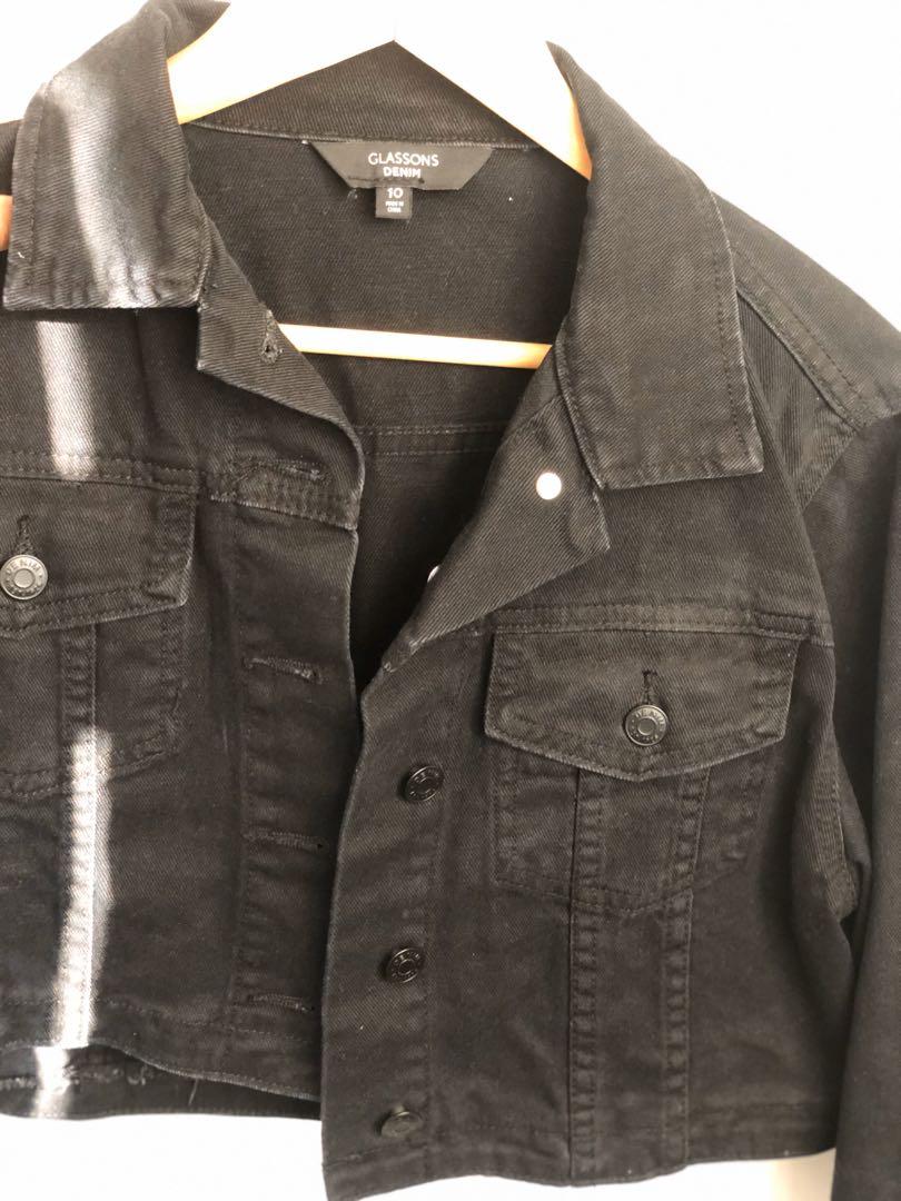 glassons black denim jacket
