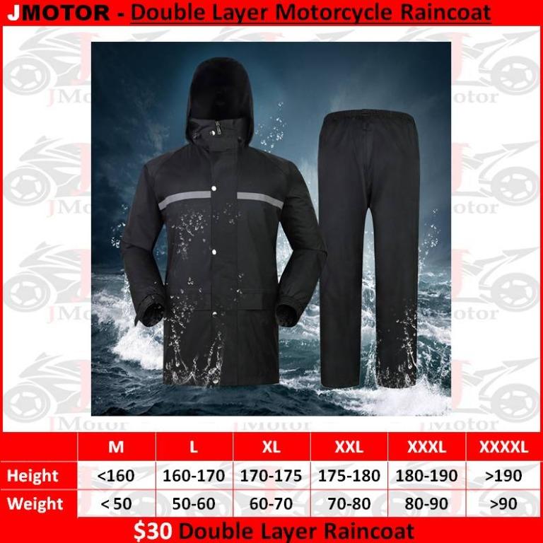 Double raincoat hotsell for motorcycle