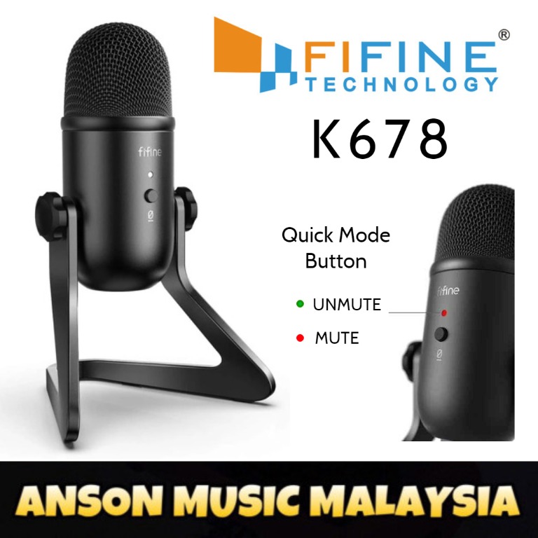 Fifine K678 Usb Microphone W Low Latency Headphone Jack Monitoring Input Gain Control Mute Button Electronics Audio On Carousell Today we look at the fifine k678 and see how it compares to the blue yet at more than half the price!here is fifine k678 mic sound test that you guys want! fifine k678 usb microphone w low latency headphone jack monitoring input gain control mute button