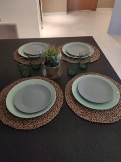 Fine Dinning Set  Plates, Glasses and accessories