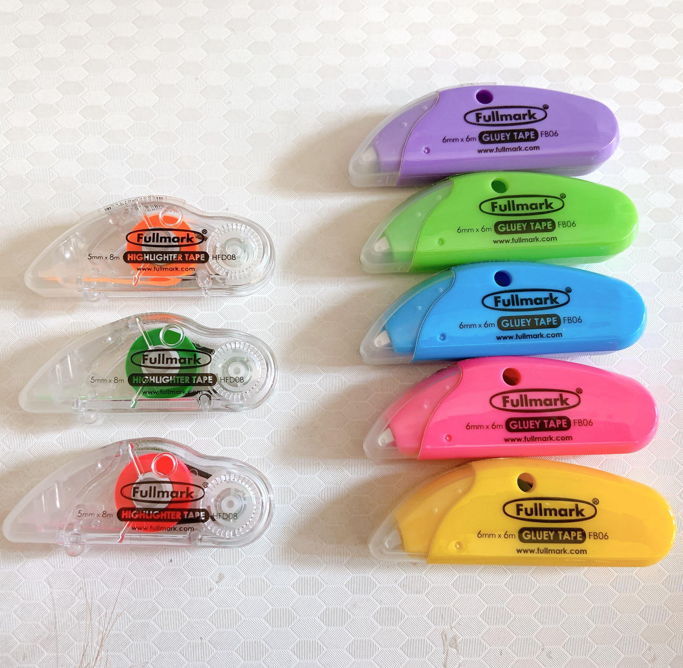 Fullmark Highlighter Tape and Glue Tape, Hobbies & Toys, Stationery