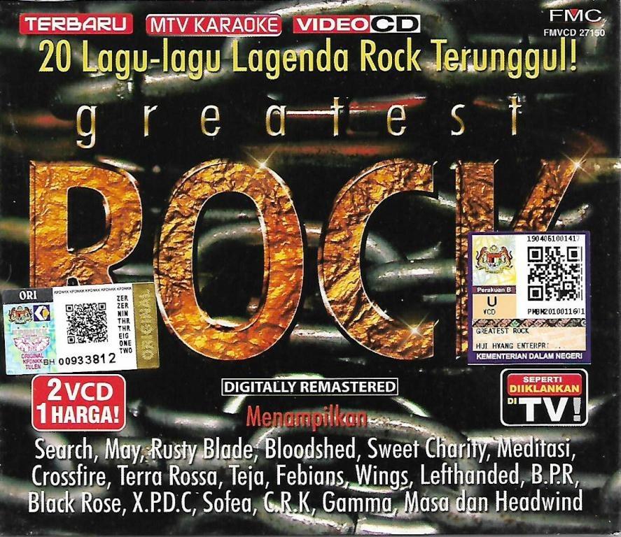 Greatest Rock 20 Lagu Lagenda Rock Terunggul 2vcd Karaoke Wings Lefthanded Bpr Blackrose Xpdc Music Media Cd S Dvd S Other Media On Carousell