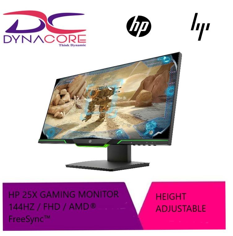 HP 25x GAMING MONITOR 24.5" FHD144hz,1MS,AMD FREESYNC,HEIGHT