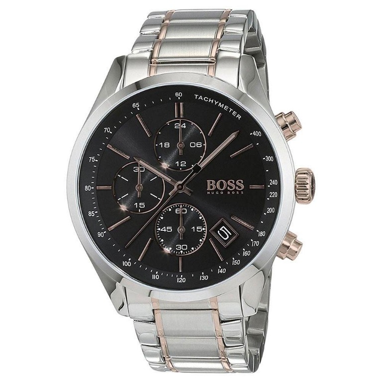 Hugo Boss Grand Prix Silver Chronograph Watch HB1513473 Men s