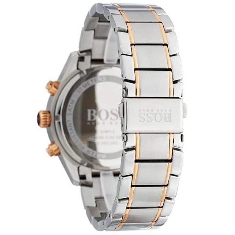 Hugo boss grand prix rose gold tone new arrivals chronograph men's watch