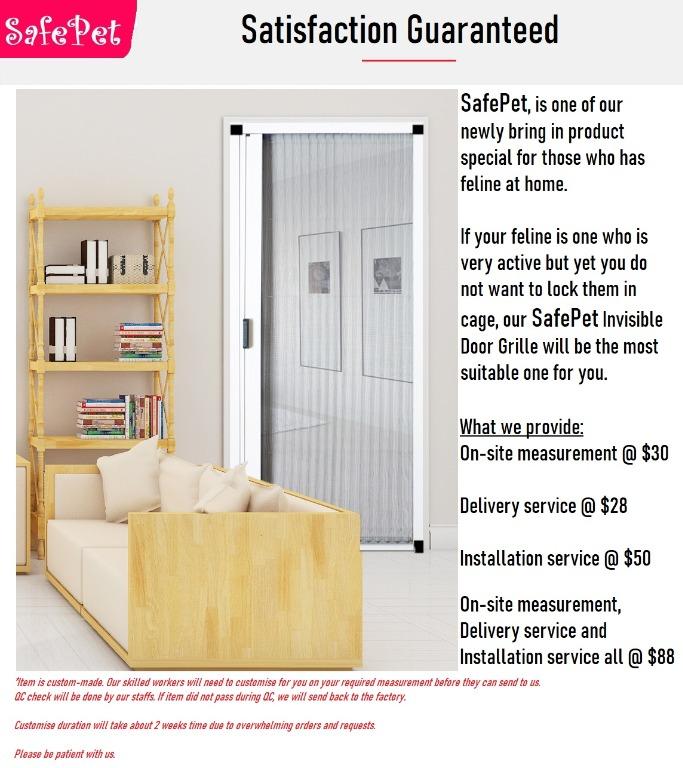 Invisible Sliding Door Grille for Cats , Pet Supplies, Homes & Other ...