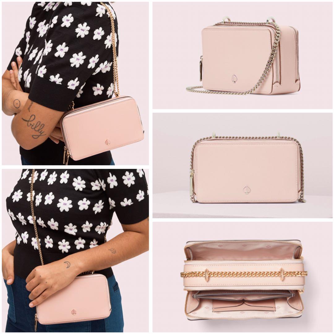 Kate Spade Izzy Small Convertible Crossbody Flapper Pink