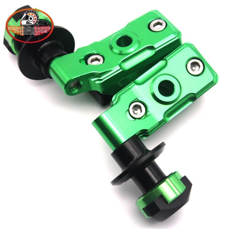 Kawasaki ninja 400 Z400 rear swing arm end sliders axle dock spool ...