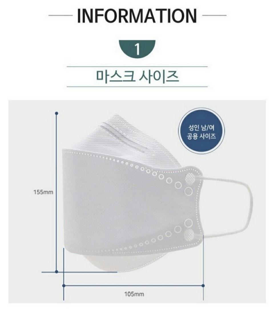 Korea made KF94 Particulate Protection Respiratory Filter Face Mask