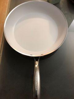 Lagostina Bianco White Ceramic Fry Pan 12” No Lid 95% New $40