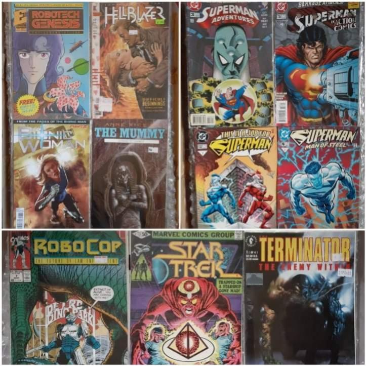 Marvel DC Comics Superman Thor Robocop Terminator Hellblazer Star Trek Robotech Bionic Woman (Category: Comics & Manga) located in Imus. Submitted by mnxtoyhouse (Listing ID 257107176, Image 1). Description: SALE! DC Marvel Comics P50 each Min. of 4 orders Bionic Woman #8 Hellblazer #104 Robotech Genesis #1 The Mummy Book 10 Star Trek #12 The Mighty Thor #375 Magnus Robot Fighter #32 SOLD Green Lantern #31 Robocop #7 Superman Action Comics #726 S