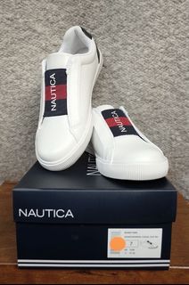 NEW! NAUTICA WOMEN'S YOCONA WHITE LEATHER SNEAKERS SHOES 7 37 / 38 $65 SALE