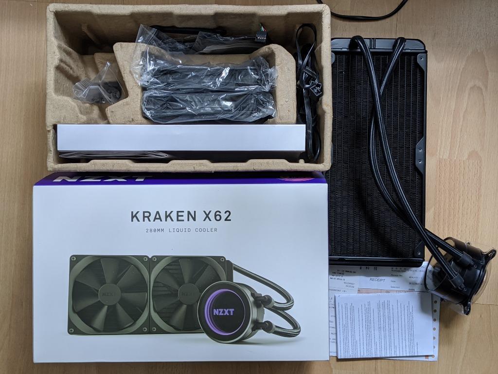 NZXT KRAKEN X62 一體式水冷 280mm AMD INTEL 保養到2025年11月, 電腦＆科技, 手提電腦 Carousell