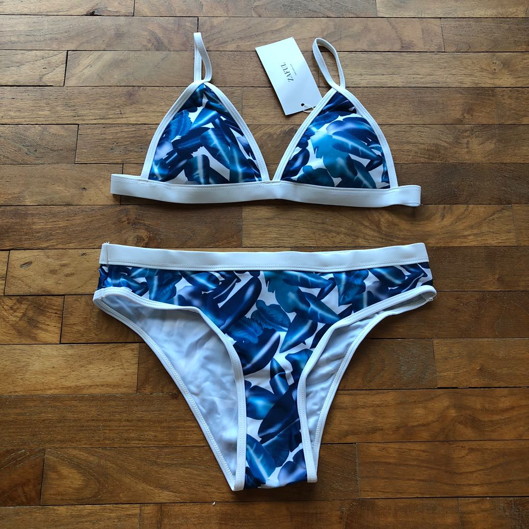 palm leaf print bikini