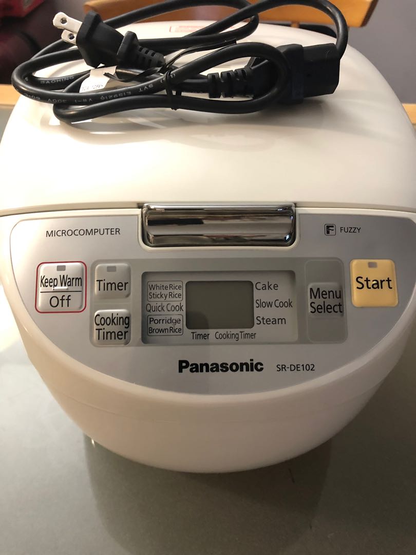 Panasonic 5-Cup Fuzzy Logic Electronic Rice Cooker SR DE102 $50