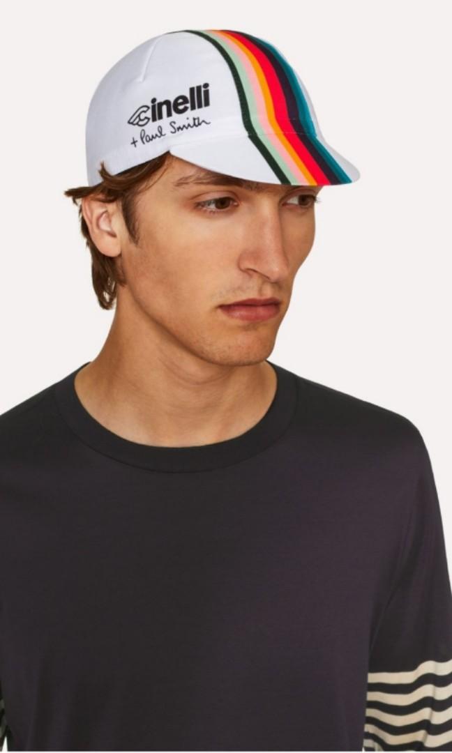 Paul Smith Cinelli White Artist Stripe Band Cycling Caps Man