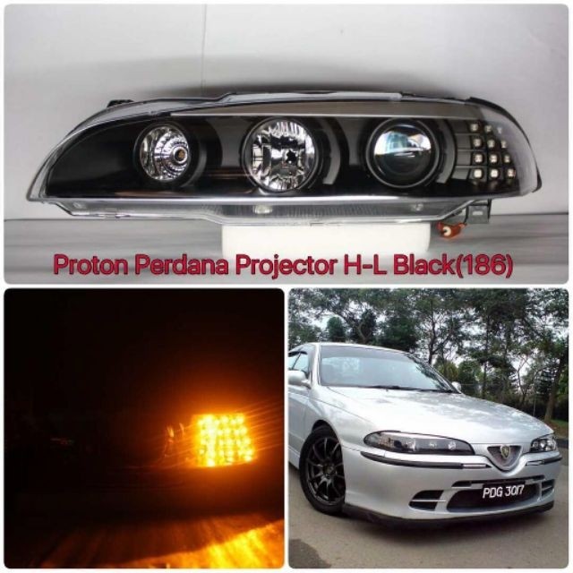 Perdana V6 Head Lamp Projector Light Bar Led Smoke Black Lampu Depan Auto Accessories On Carousell