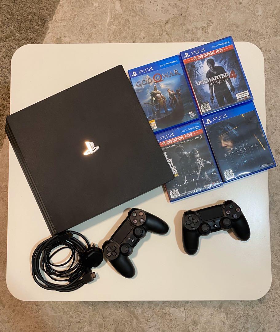 ps4 pro 1tb with 2 controllers