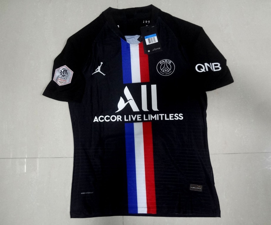 PSG Paris Saint Germain 4th Kit Player Version 19/20 Soccer Jersey, Men ...