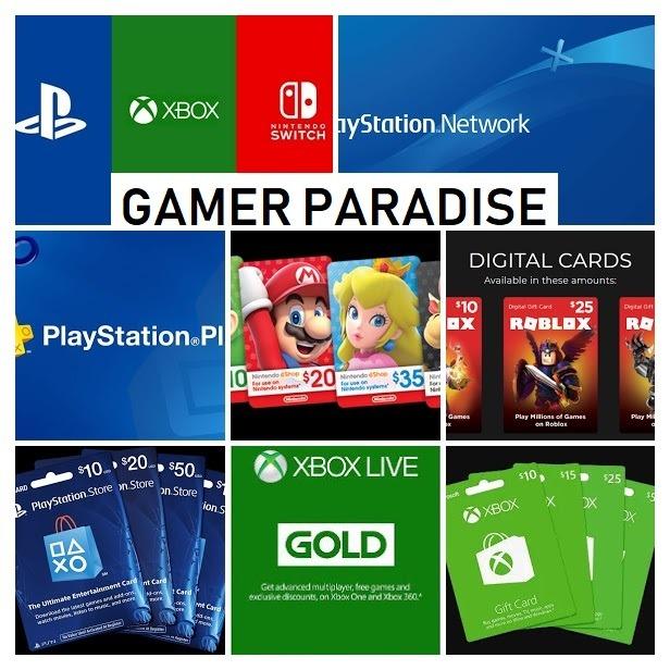Psn Xbox Nintendo Gift Cards Ps Plus Ps Now Xbox Live Nin Online Codes Video Gaming Video Games On Carousell - nins ads roblox