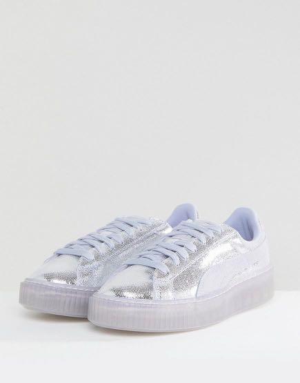 Puma basket outlet metallic silver