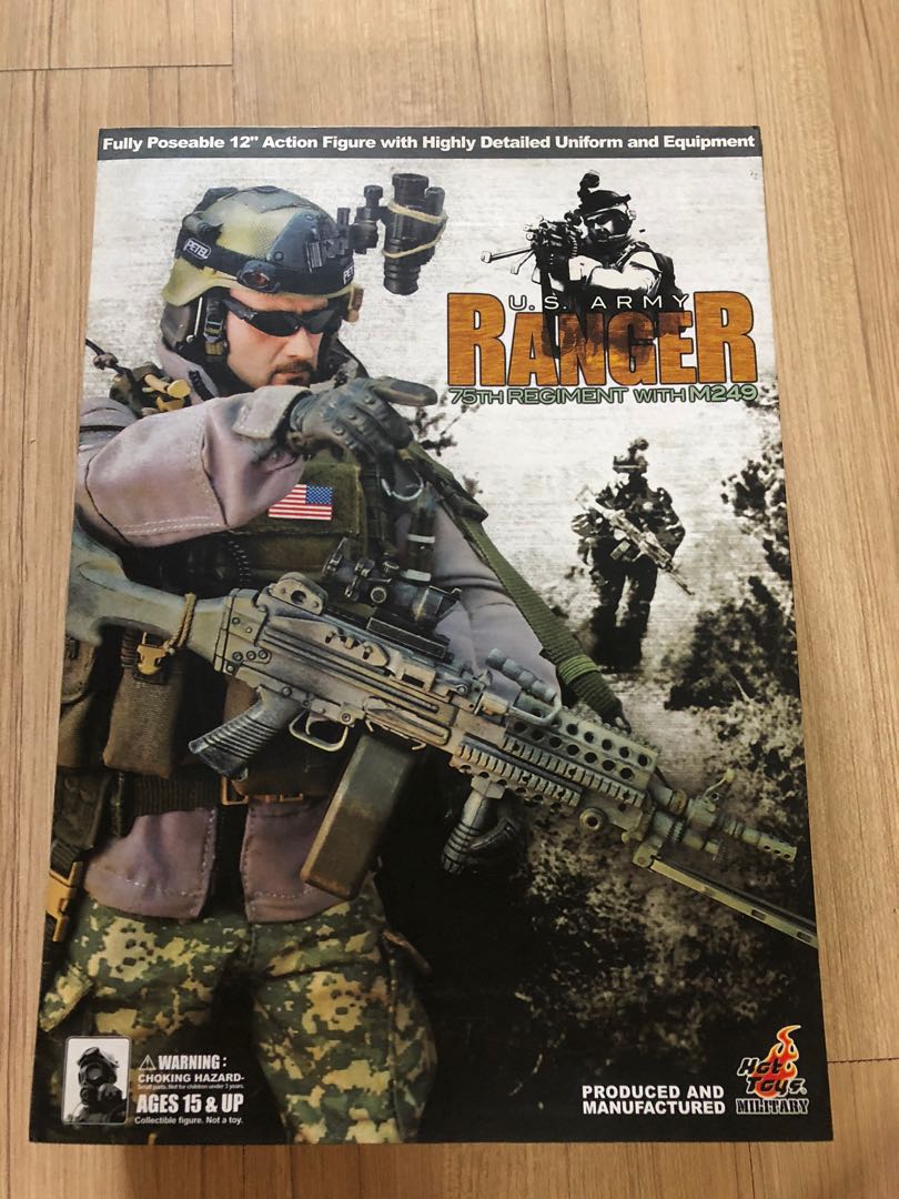 HOT TOYS U.S. ARMY RANGER 75TH REGIMENT WITH M249, Hobbies & Toys, Toys ...