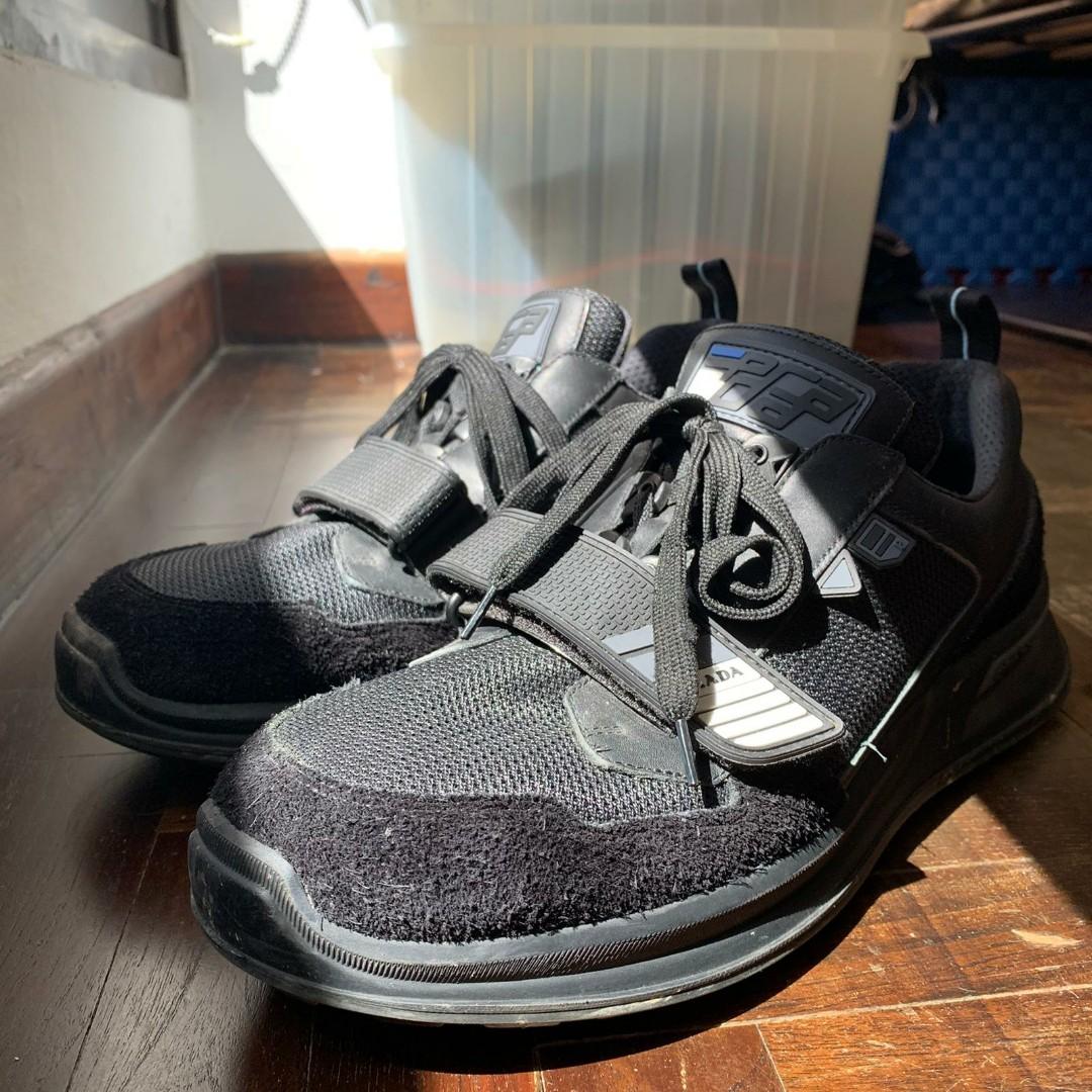 SALE Authentic Prada Mechano Black Sneaker Men s Fashion Footwear Sneakers on Carousell