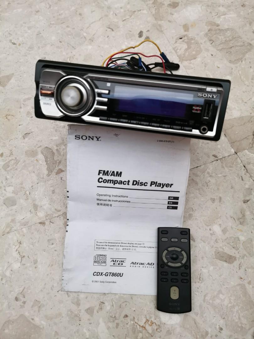 Sony head unit car audio Xplod unit CDXGT860U, Car Accessories