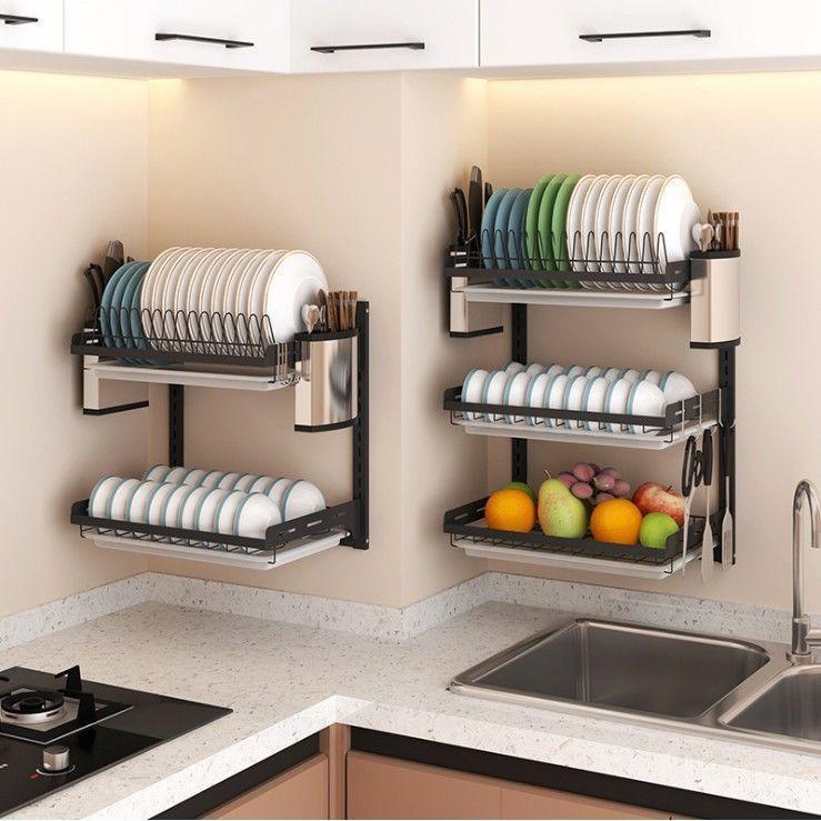 STAINLESS STEEL WALL MOUNTED DISH RACK, Furniture & Home ...