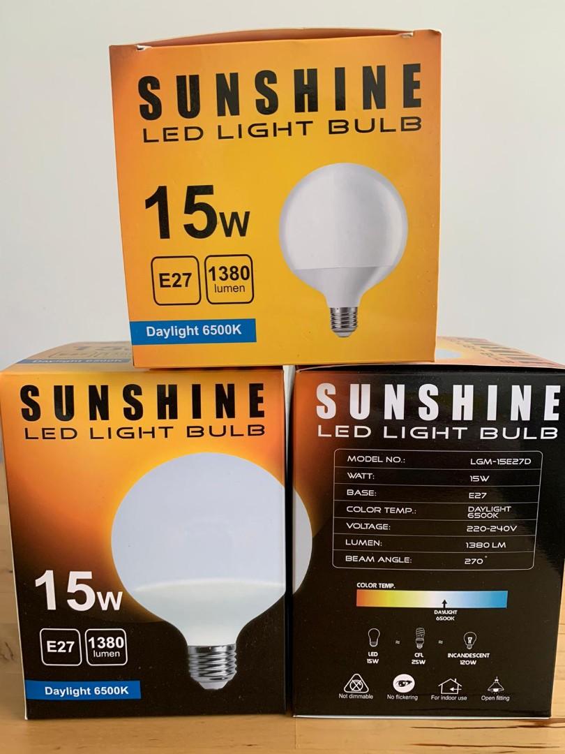 Sunshine LED LIGHT BULB慳電胆, 其他, 其他 Carousell