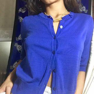 VINTAGE blue button up cardigan