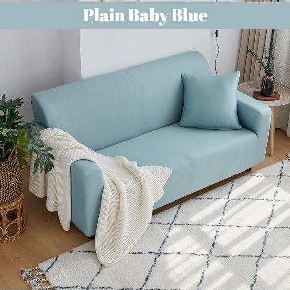 baby blue sofa