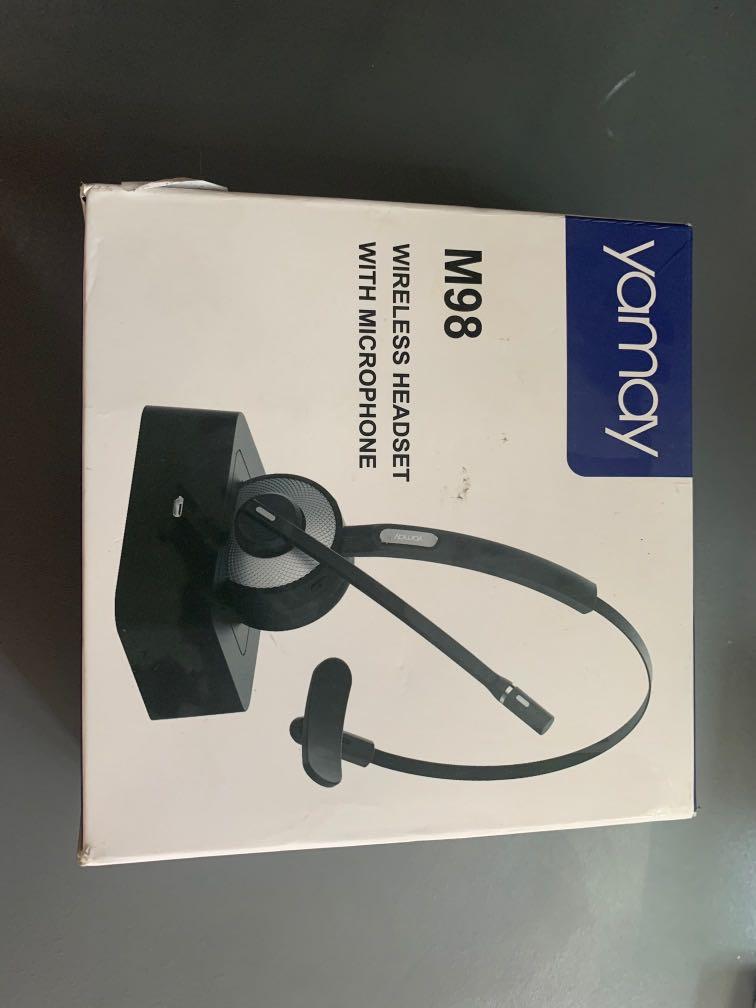 YAMAY Wireless Headset with Microphone (Noise Cancelling Mic) Charging