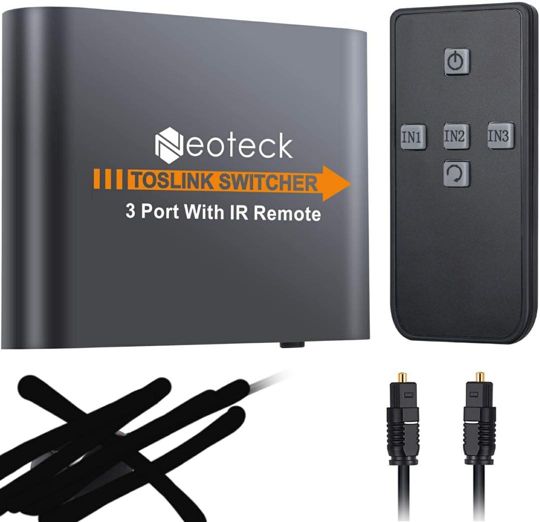 1775 Neoteck 3 Port Toslink Switch Digital Optical Audio Switcher