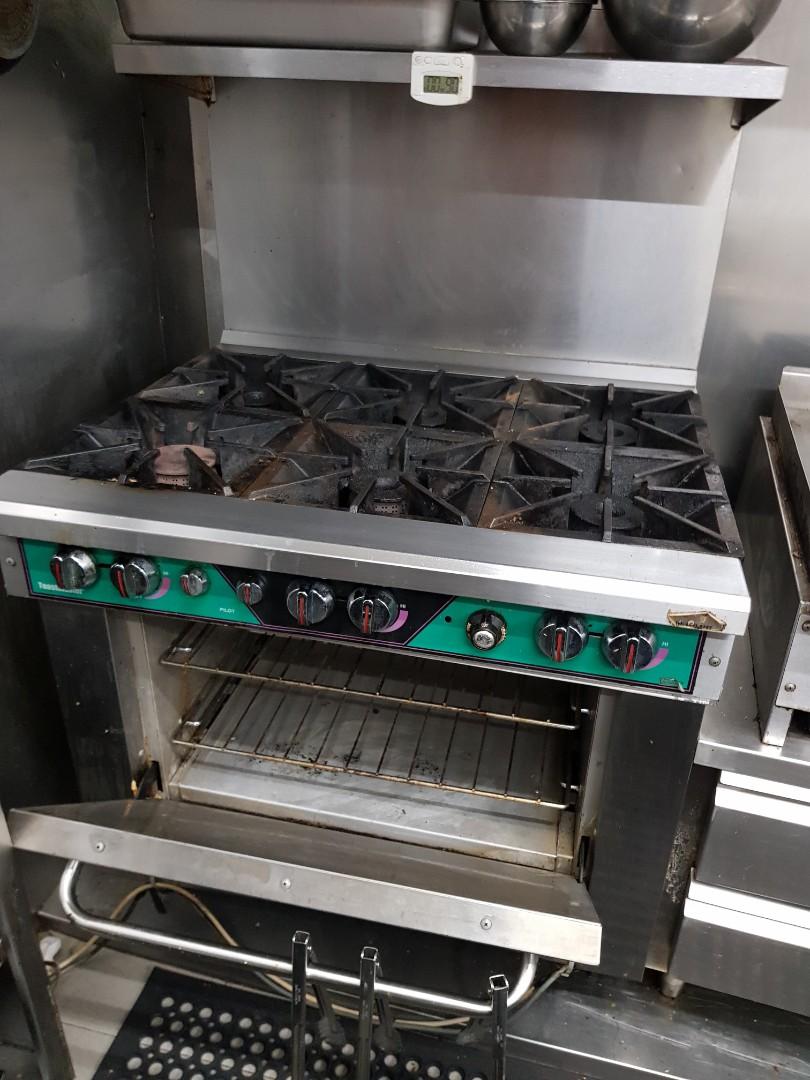 6 burner flat top stove