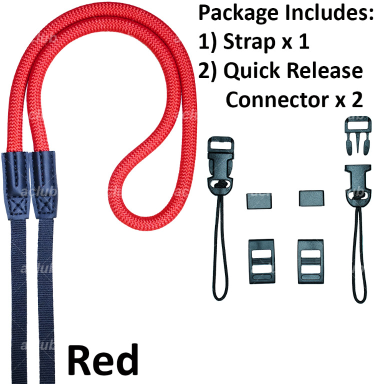 全新 快裝拆登山繩相機帶 Quick Release Connect Climbing Rope Camera Strap 紅色 Red