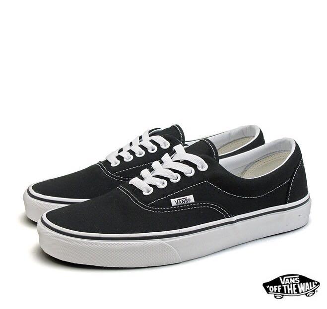 Vans Era Black/White Canvas Skate Shoes 