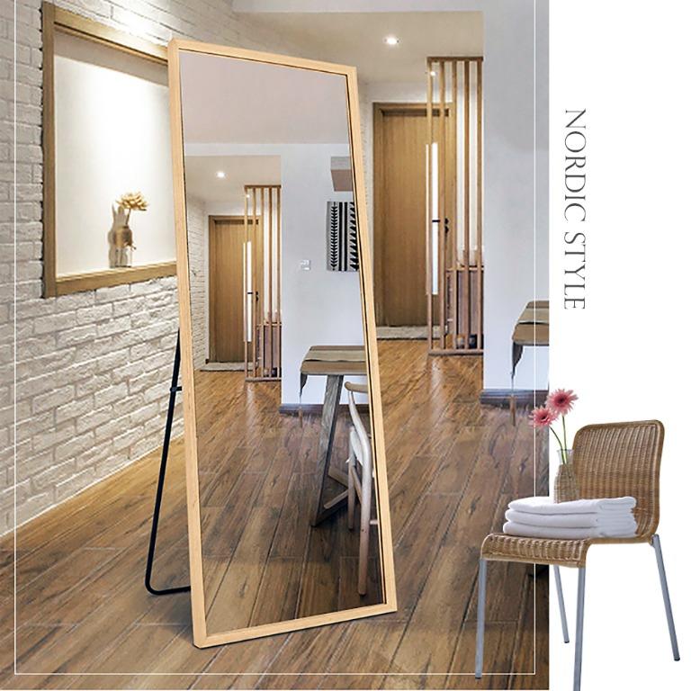 Aspen Wooden Standing Mirror Full Length Wall Mirror Furniture Home Decor Others On Carousell
