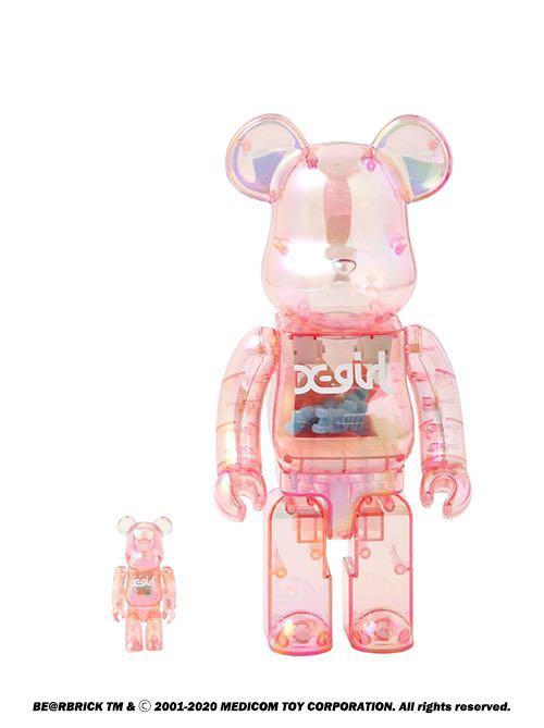 Bearbrick X-girl 2020 400% + 100% Be@rbrick