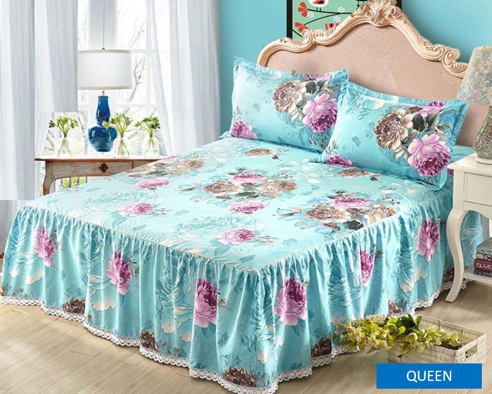 Bedding Sheet with Skirting, Furniture & Home Living, Bedding & Towels