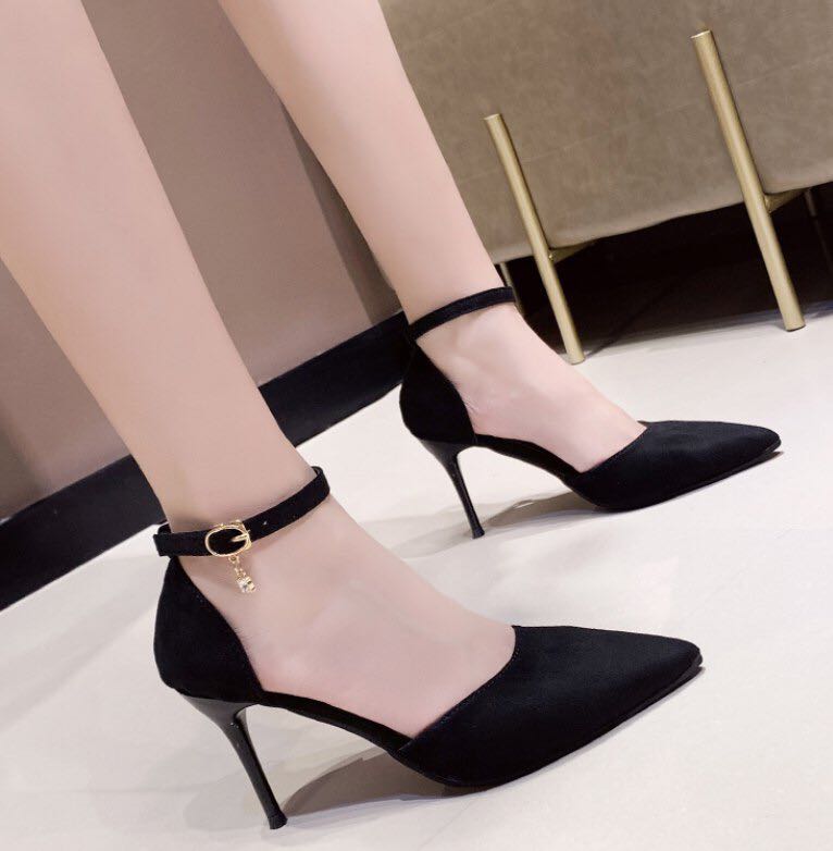 closed toe strappy heels