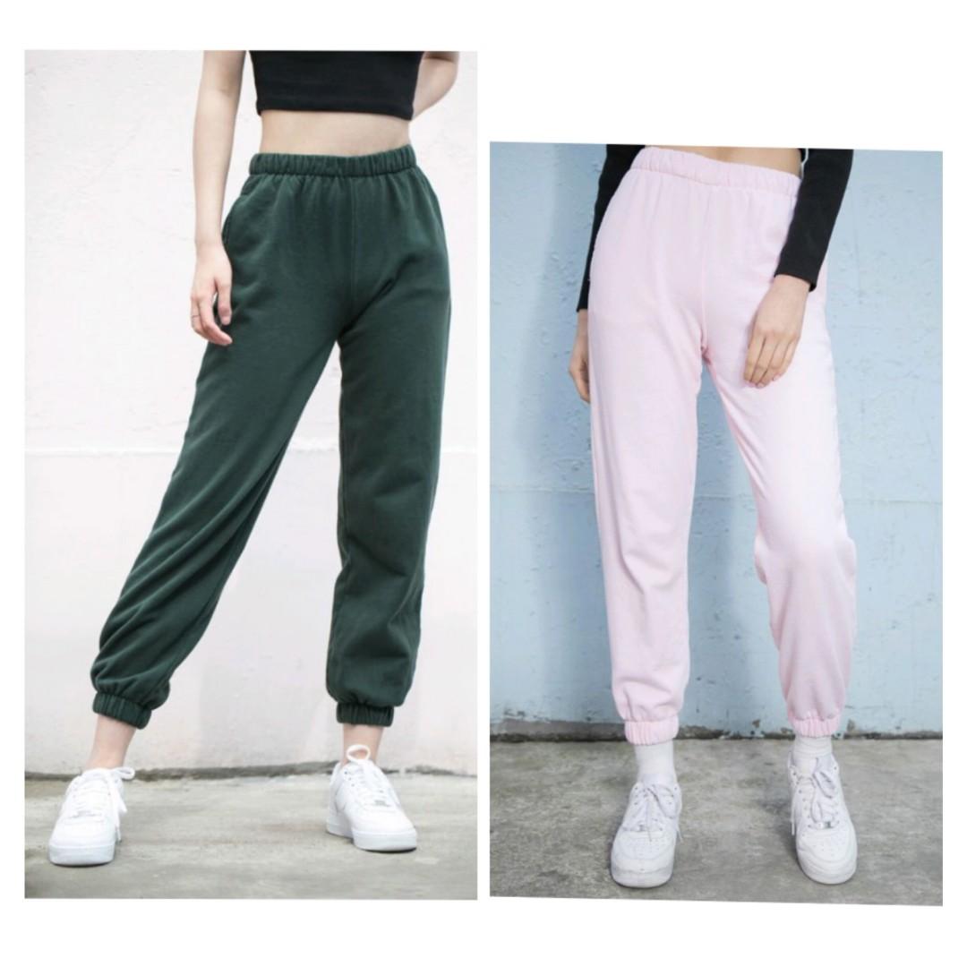 brandy melville green rosa sweatpants