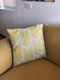 Canvas Throw Pillow (with gold detail)