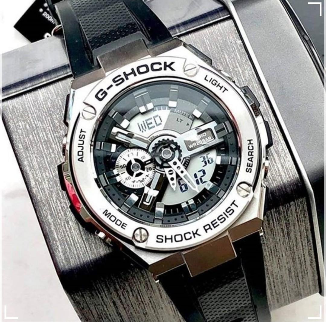 Casio G-STEEL GST-410-1A G-Shock Analog Digital Sporty Design Classic Black Resin Band Silver Case Original Watch Men's Fashion, Watches & Accessories, Watches on Carousell