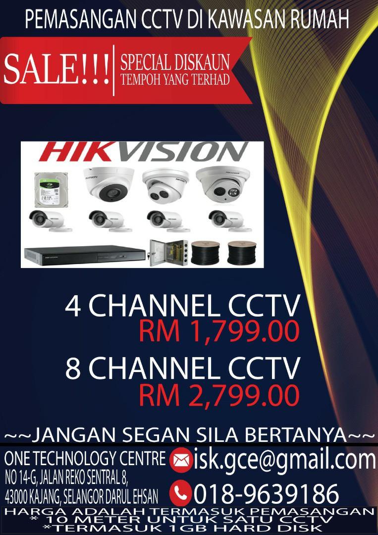 Cctv installation (Category: Lighting) located in Kuala Lumpur. Submitted by bundyto (Listing ID 1010471017, Image 1). Description: 4 channel cctv including installation.