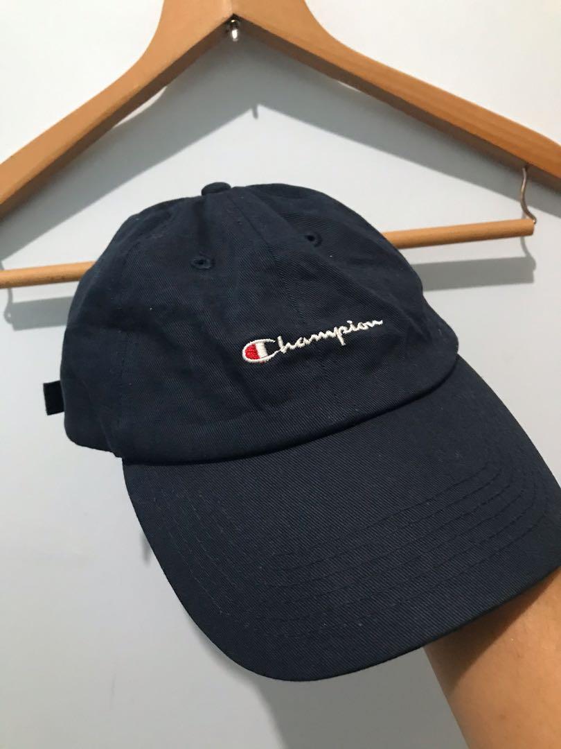 champion dad hat black