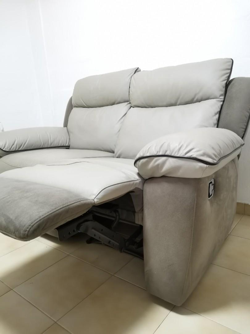 Comfortable Leather Sofa Bed With Leg Rest Furniture Sofas On Carousell