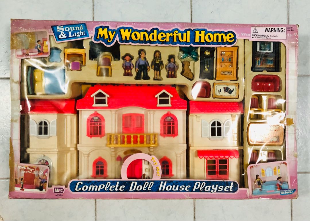 Complete Doll House Set with light and sound, Toys & Games, Bricks & Figurines on Carousell