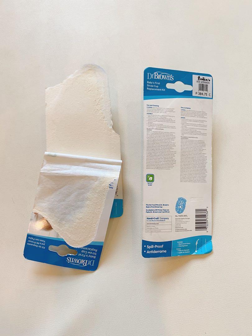 Dr Browns Baby’s First Straw Cup Replacement Kit (Category: Breastfeeding & Bottle Feeding) located in Pasig City. Submitted by letsygread9 (Listing ID 1010436807, Image 2). Description: Original value is 769.5 One packaging is ripped but still sealed During ECQ/GCQ: for Pick up only through Grab, Lalamove, etc. buyer books and shoulders the pickup Strictly no returns/refunds Payment must be paid before pick up is booked. No COD Payment is only t